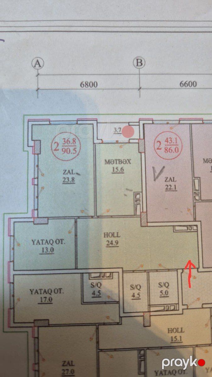 Satılır 2 otaqlı yeni tikili 90 m² — Mənzil, Bakı (2)
