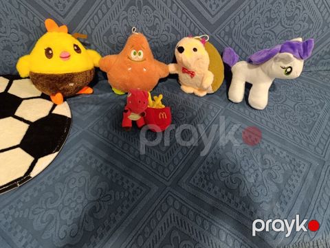 Yumşaq oyuncaqlar toplusu. Dəstə müxtəlif obrazlarda 5 ədəd yumşaq — Bakı