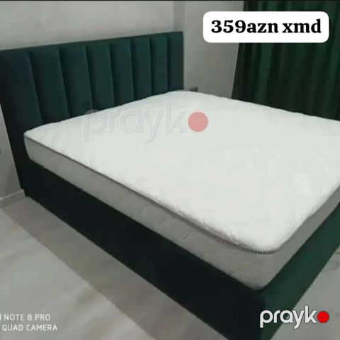 Mebel dəsti – yumşaq başlıqlı çarpayı - Rəng seçimləri: tünd yaşıl və — Mehdiabad