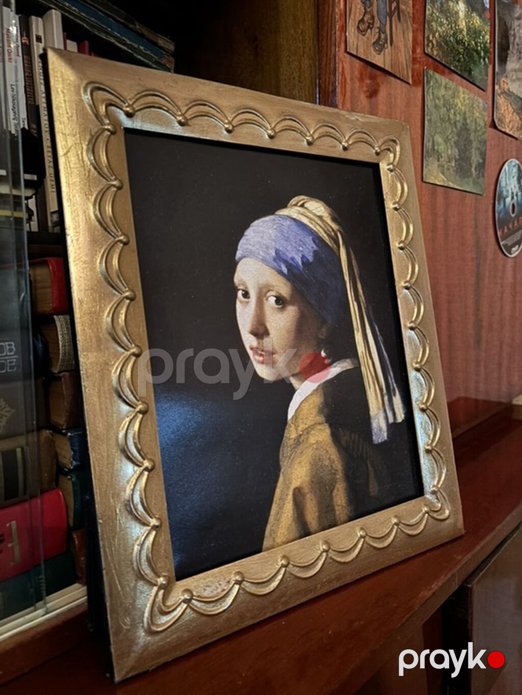 Qızılı çərçivəli dekorativ tablo dəsti - Dəst 3 ədəd klassik üslublu — Şəkillər, plakatlular və çərçivələr, Bakı (3)