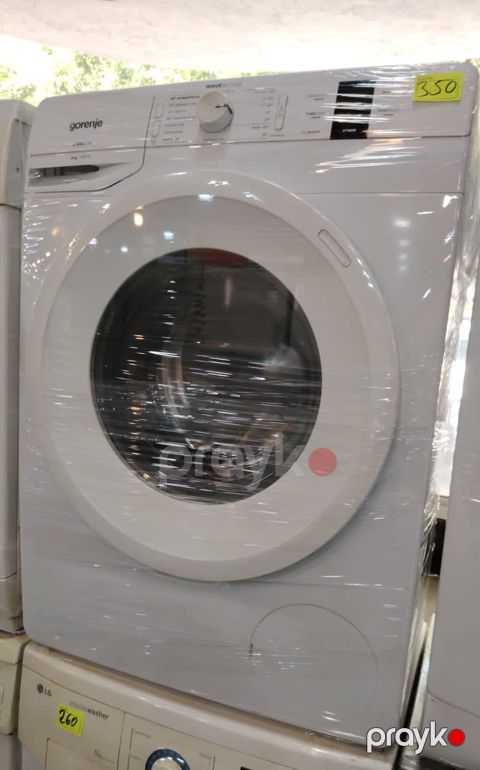 Gorenje paltaryuyan maşın, ön yükləməli modeldir. Korpus ağ rəngdədir — Digah