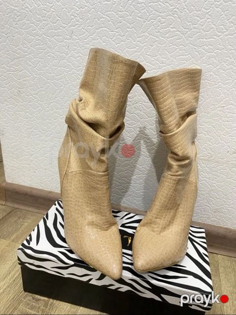 Çəkmə, Ölçü: 37, rəng - Bej, Yeni — Bakı