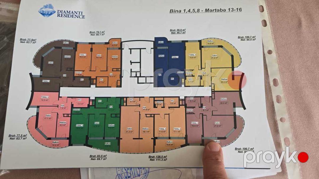 Satılır 2 otaqlı yeni tikili 101 m² — Mənzil, Bakı (2)