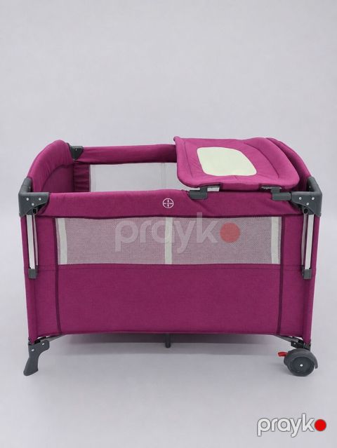 Uşaq üçün portativ maneyəsiz çarpayı (playpen/kreş) – bənövşəyi — Bakı