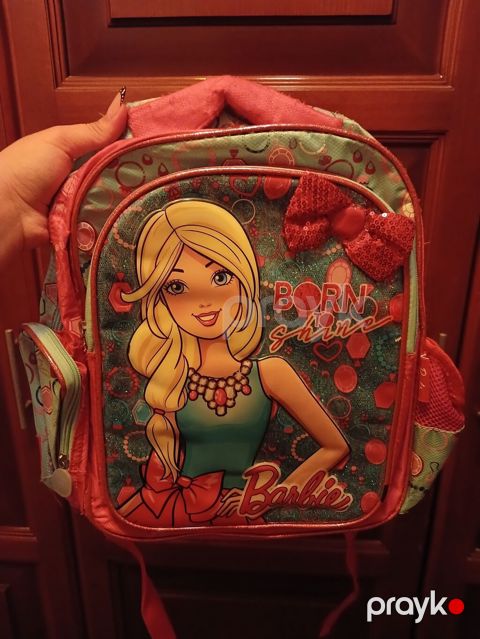 Barbie temalı uşaqlar üçün məktəb çantası - Ön hissədə “Born to — Bakı