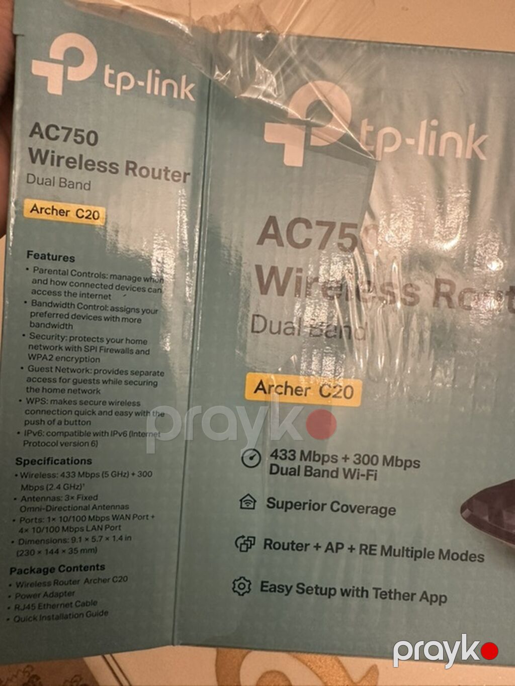 TP-Link Archer C20 AC750 Dual Band Wireless Router Xüsusiyyətlər — Şəbəkə və server avadanlığı, Bakı (3)
