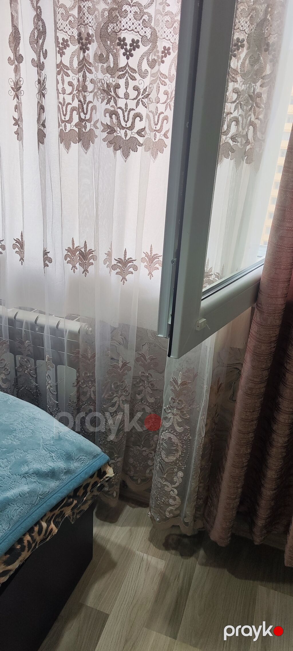İkili pərdə dəsti – qalın dekorativ pərdə və tül - Tərkib: 1 ədəd — Pərdələr, kornişlər, jalüzilər, Saray (3)
