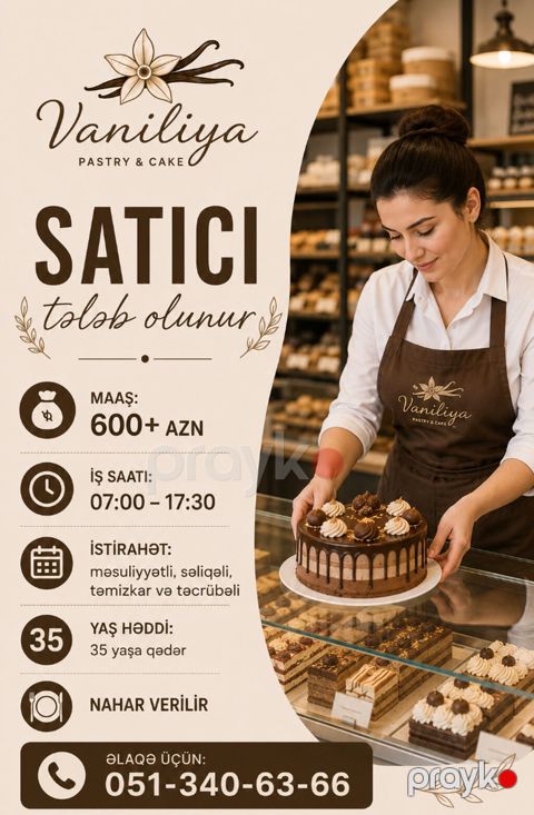 Satış məsləhətçisi tələb olunur, 1-2 illik təcrübə — Bakı