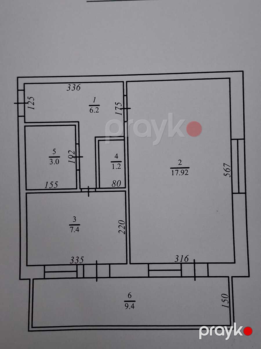 Satılır 1 otaqlı köhnə tikili 45.1 m² — Mənzil, Bakı (5)
