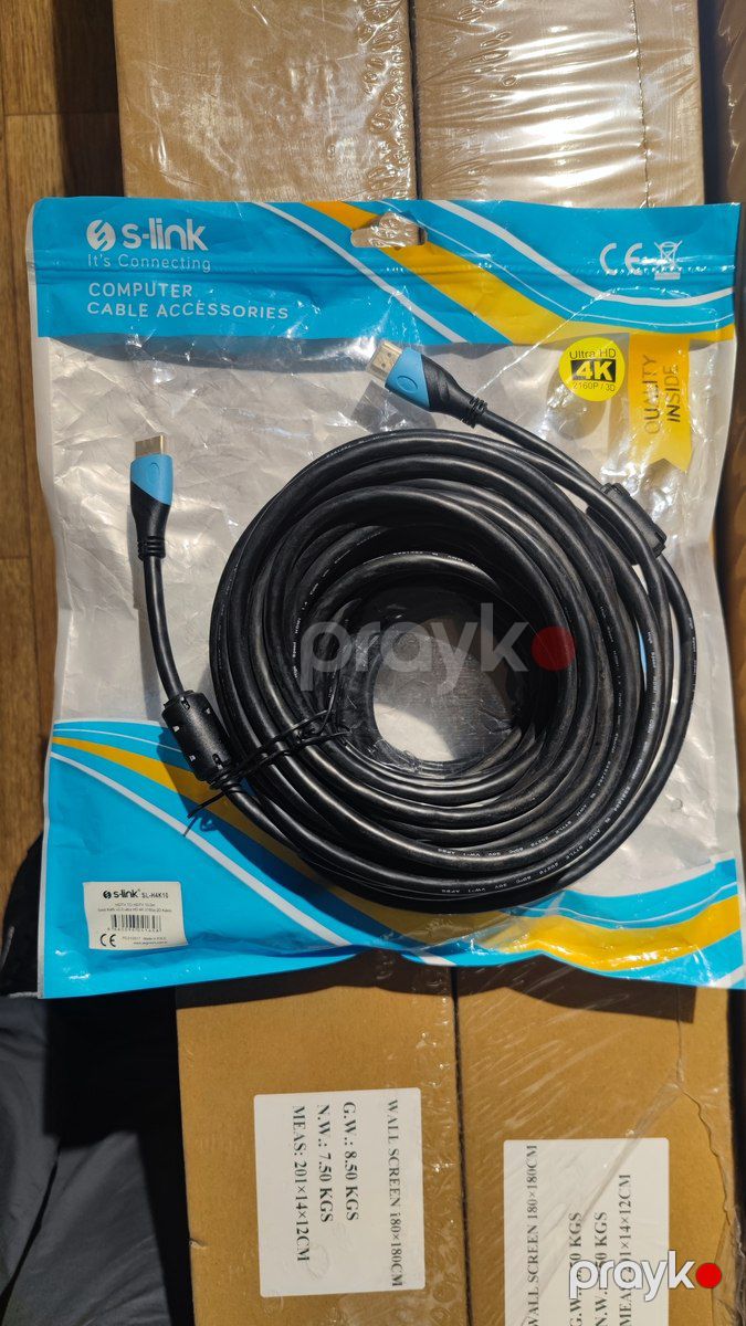 4K Hdmi kabel S-Link-10m — Periferik cihazlar, Bakı (2)