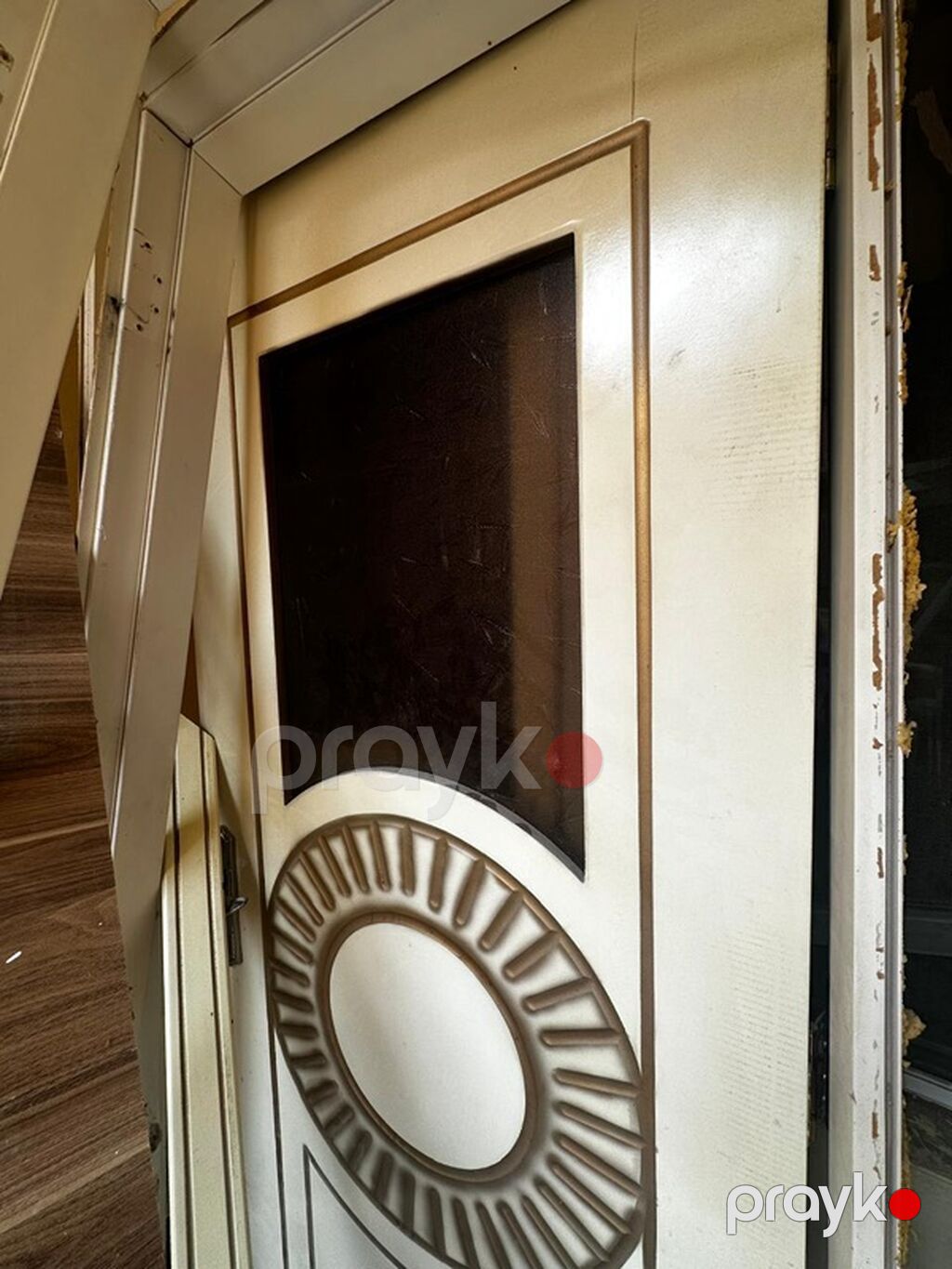 Məhsul: Otaq qapısı - Material: MDF/taxta əsaslı panel - Rəng: krem — Pəncərələr, qapılar, balkonlar, Masazır (4)
