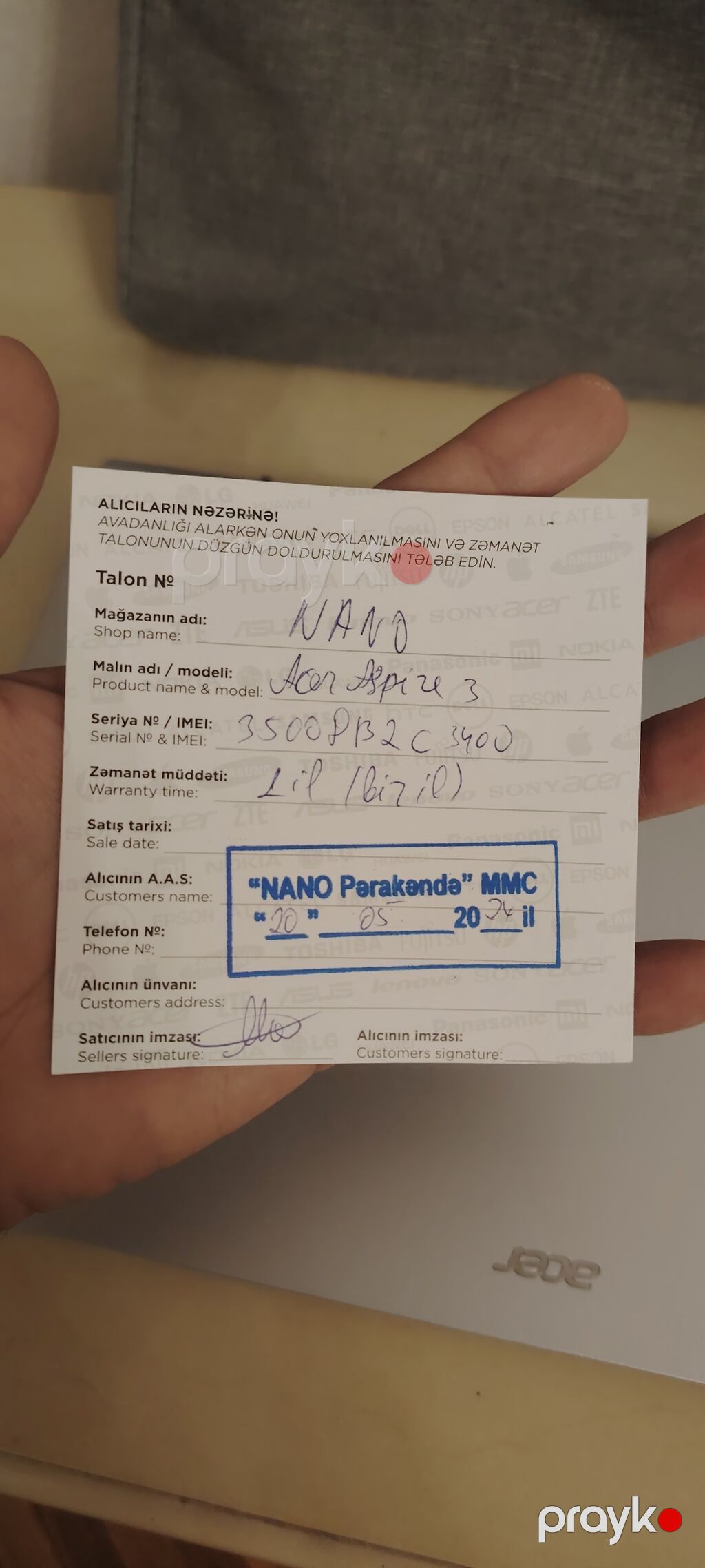 Salam Yeni kimidi Endirimle 1000 AzN Alinmisdi. Demek olar Istifade — Acer, Digah (3)