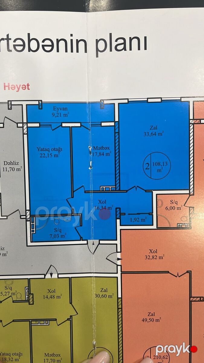 Satılır 3 otaqlı yeni tikili 108 m² — Mənzil, Bakı (10)