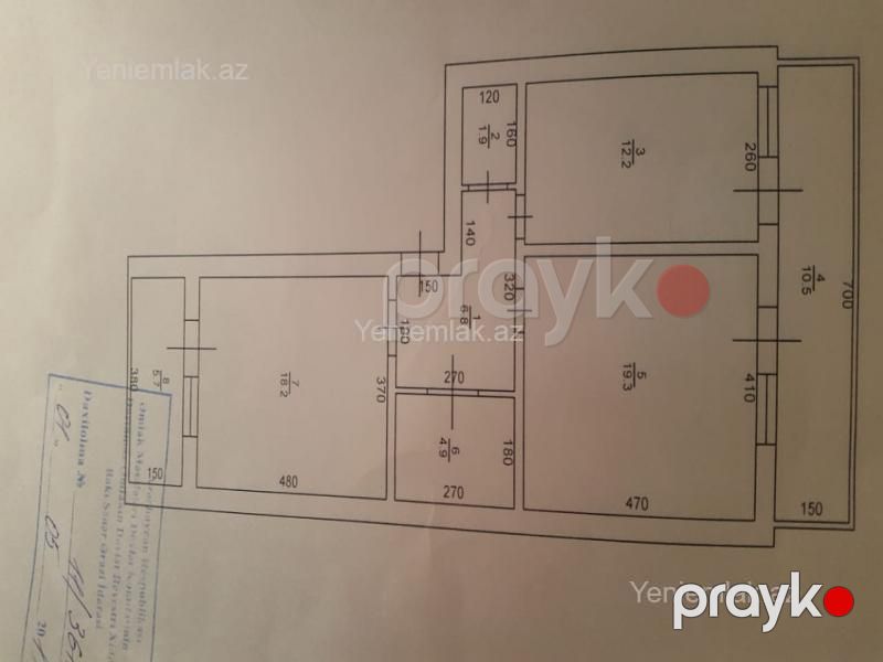 Satılır 2 otaqlı Bina evi menzil (Köhnə tikili), 82 m², Səbail rayonu — Mənzil, Bakı (10)