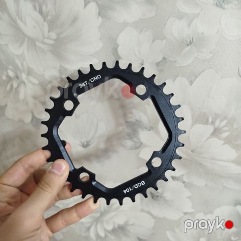 Velosiped ön ulduz dişlisi – 34T, BCD 104 mm Xüsusiyyətlər: - Diş — Bakı