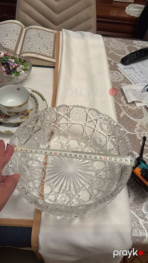 Sovetin xrustal meyve qabi — Bakı
