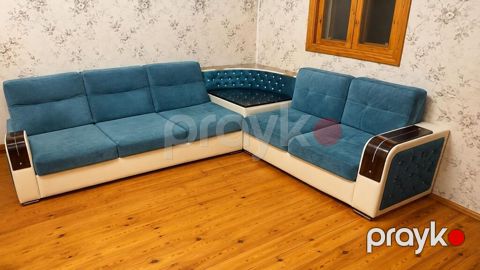 Məhsul: Künc divan dəsti - Dizayn: L‑şəkilli künc konstruksiya — Bakı