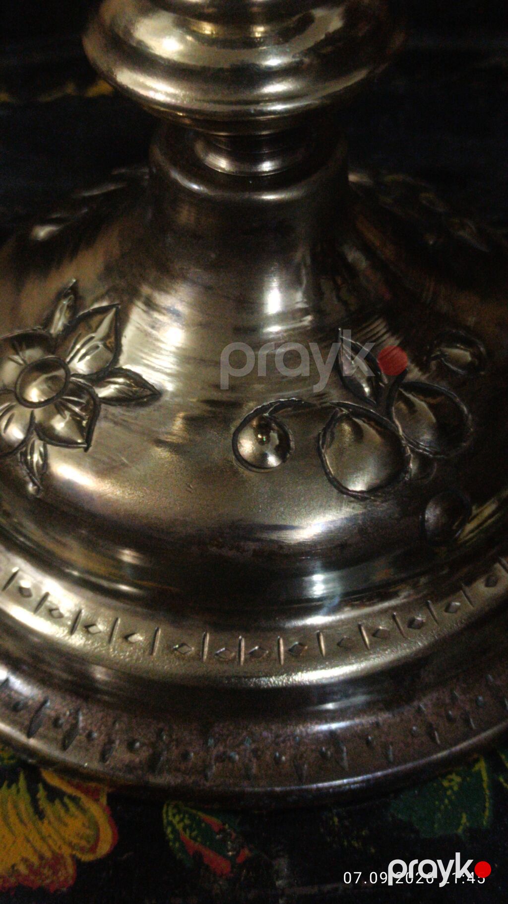 Antik üslubda kerosin lampası (şüşə baca ilə) - Material: metal gövdə — Digər, Digah (3)