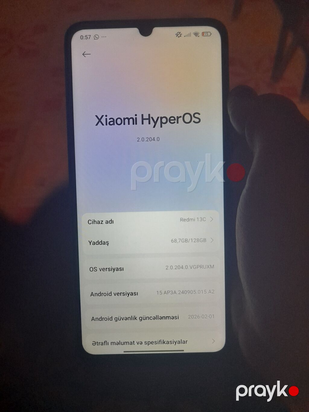 Redmi 13C, 128 GB, rəng - Mavi, Barmaq izi — Xiaomi, Xaçmaz (8)