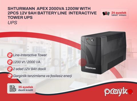 Ups shturmann apex 2000VA 1200W — Bakı