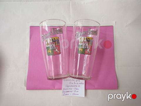 Qədəhlər, Şüşə, 2 ədədli dəst, 500 ml, Almaniya — Bakı