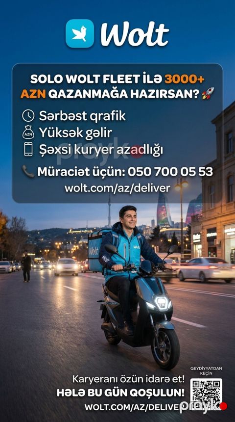Moto-kuryer tələb olunur, Təcrübəsiz — Bakı