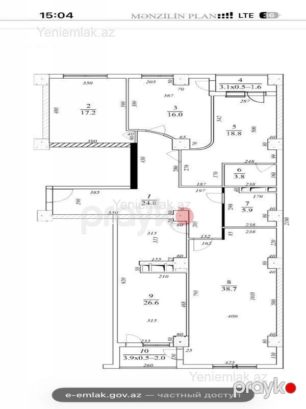 Satılır 4 otaqlı Bina evi menzil (Yeni tikili), 190 m², Nəsimi rayonu — Mənzil, Bakı (10)