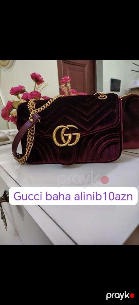 Gucci çanta - Material: məxməri toxuma, yumşaq və zərif tekstura — Digah