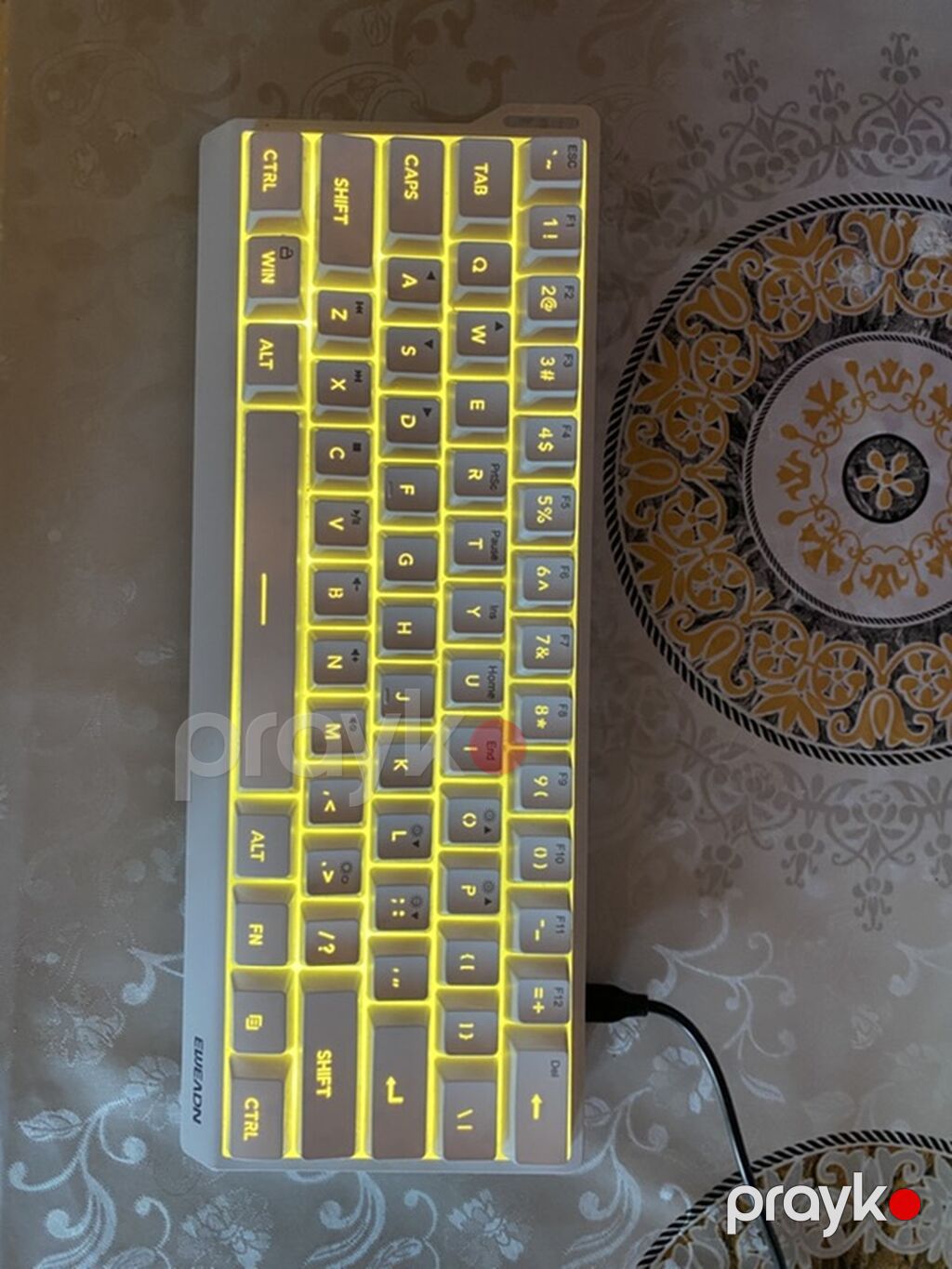 Ağ rəngli, kompakt ölçülü Eweadn arginldır RGB ışıglışdır heç bir — Klaviaturalar və siçanlar, Göyçay (2)