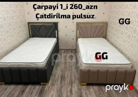 Tək nəfərlik çarpayılar – şık dizaynlı başlıq və yumşaq üzlüklə — Xırdalan