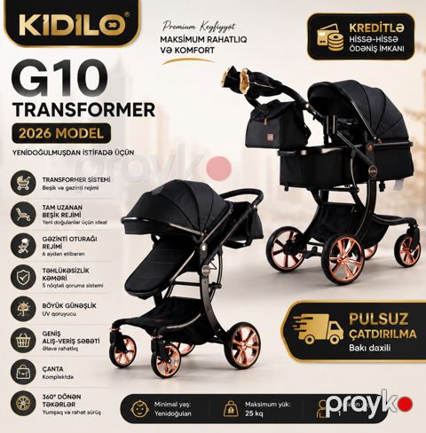 Transformer uşaq arabası Kidilo G10 2026 — Bakı
