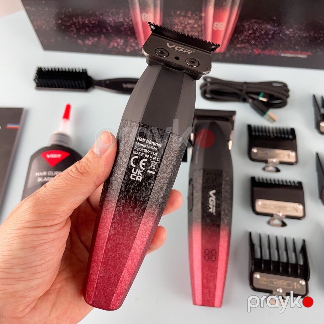 Professional təraş aparatı dəsti VGR 640 2500MAH 9000RPM Ceramic Blades Cord/Cordless — Gözəllik və səhiyyə, Bakı (8)