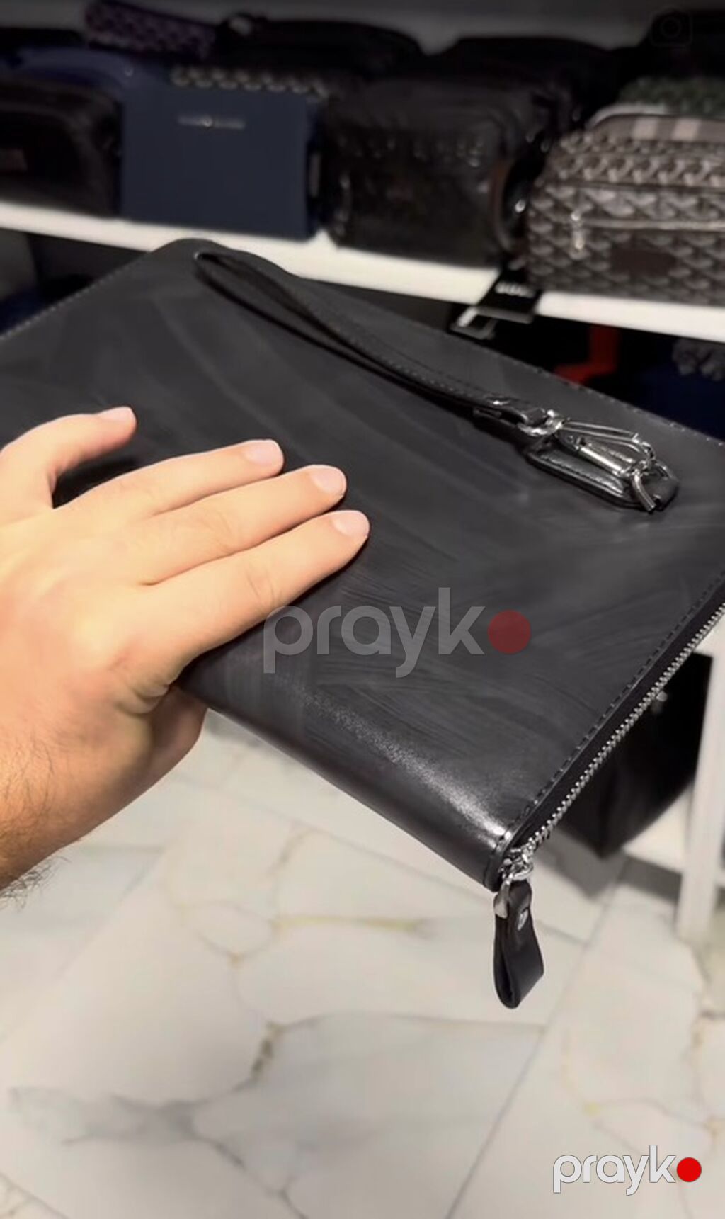 Montblanc kişi əl çantası – zəncirbəndli portfel - Rəng: qara, mat — Çantalar, çamadanlar, cüzdanlar, Bakı (2)