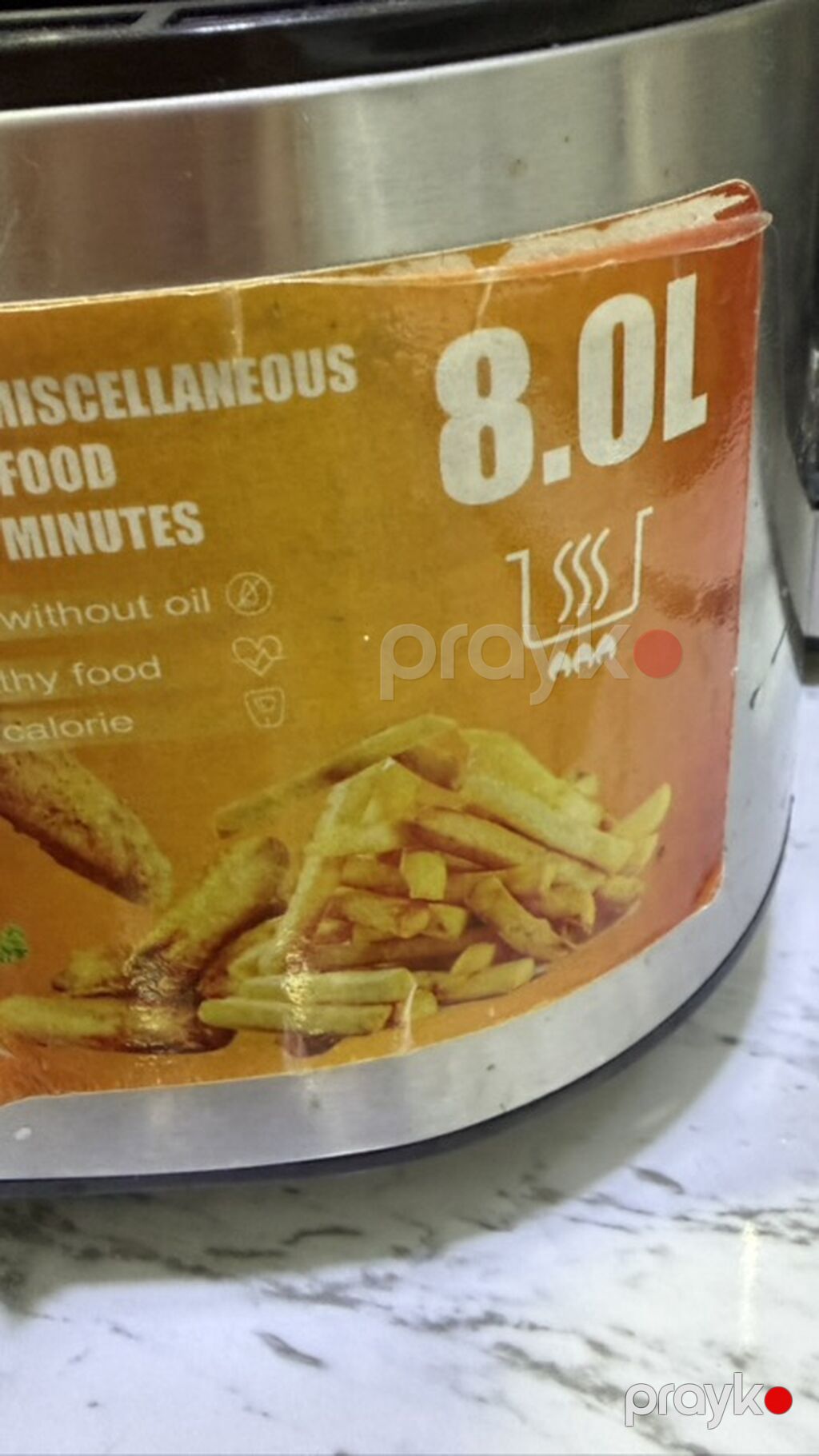 RAF hava fritözü – 8.0L kapasite - Paslanmayan poladdan korpus — Frilyör, Masazır (7)
