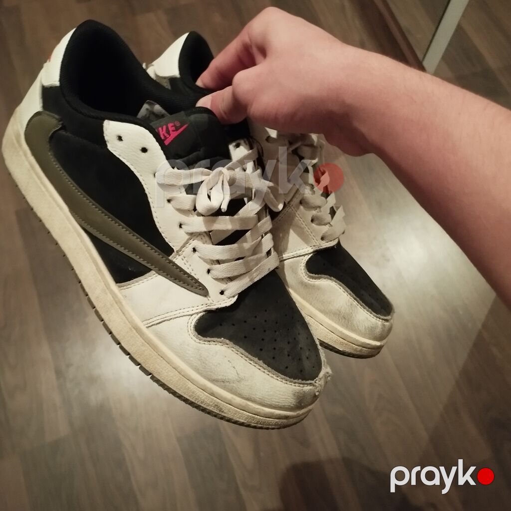 Nike Travis Scoot olive ayaqqabıları işlənilmiş vəziyyətdədir sağ — Krossovkalar, Bakı (2)