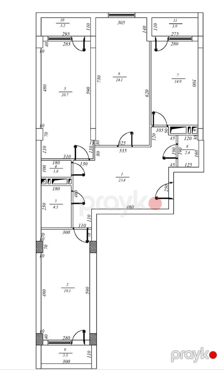 Satılır 3 otaqlı yeni tikili 126 m² — Mənzil, Bakı (10)
