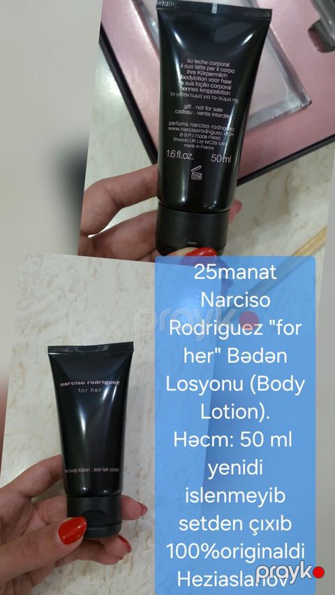 Narciso Rodriguez For Her bədən losyonu. Həcmi 50 ml-dir. Tub — Bakı