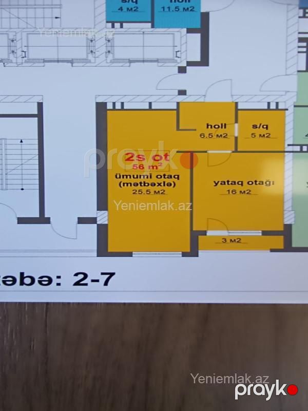 Satılır 2 otaqlı Bina evi menzil (Yeni tikili), 56 m², 44-cü məhəllə — Mənzil, Sumqayıt (2)