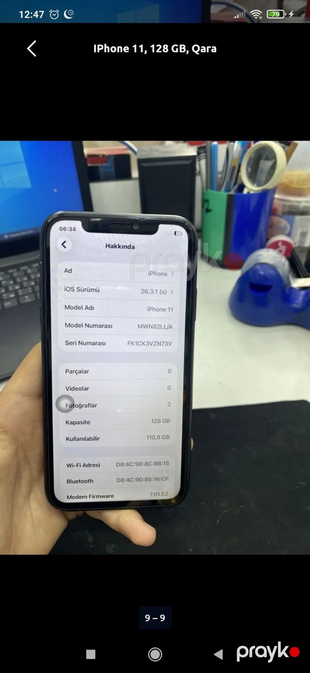 IPhone 11, 128 GB, Qara, Face ID — Apple iPhone, Bakı (9)