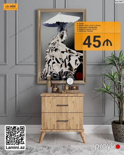 LA Minı – Tumba - Model: Kod 5987 - Ölçülər: D 40 H 50 E 40 sm — Bakı