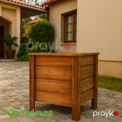 Taxta dibçək (Əl işi) 038 — Bağ dekorasiyası, Bakı (2)