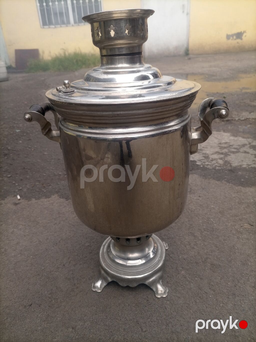 Klassik kömür/sobada yanan samovar - Material: cilalı metal — Samovarlar, Bakı (4)