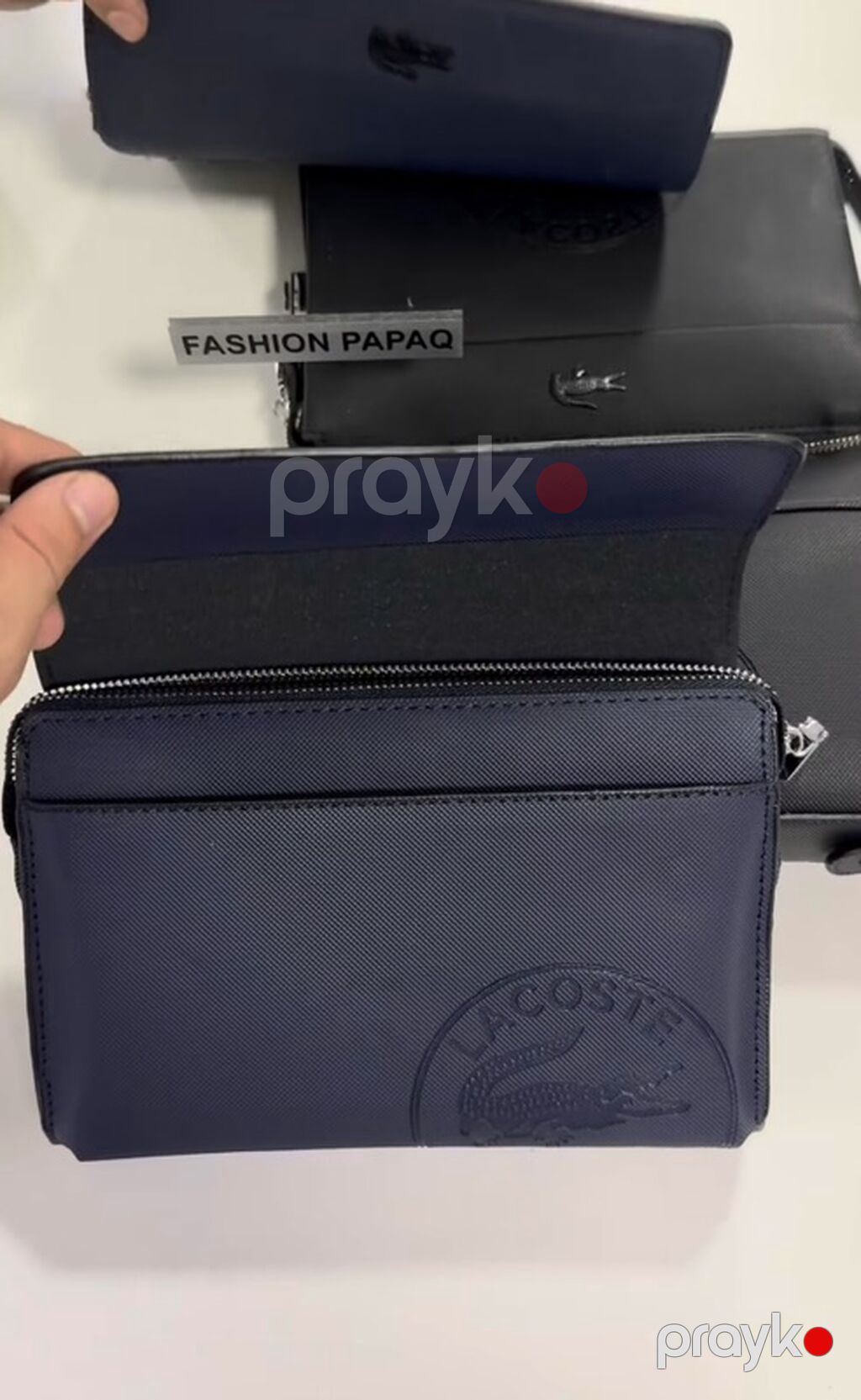 Lacoste kişi əl çantası - Material: teksturələnmiş sintetik dəridən — Çantalar, çamadanlar, cüzdanlar, Bakı (4)