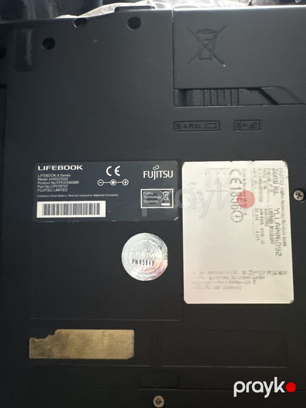 Fujitsu Lifebook A Series noutbuk Model: AH531/GFO (etiketdə — Digər notbuklar, Pirəkəşkül (2)