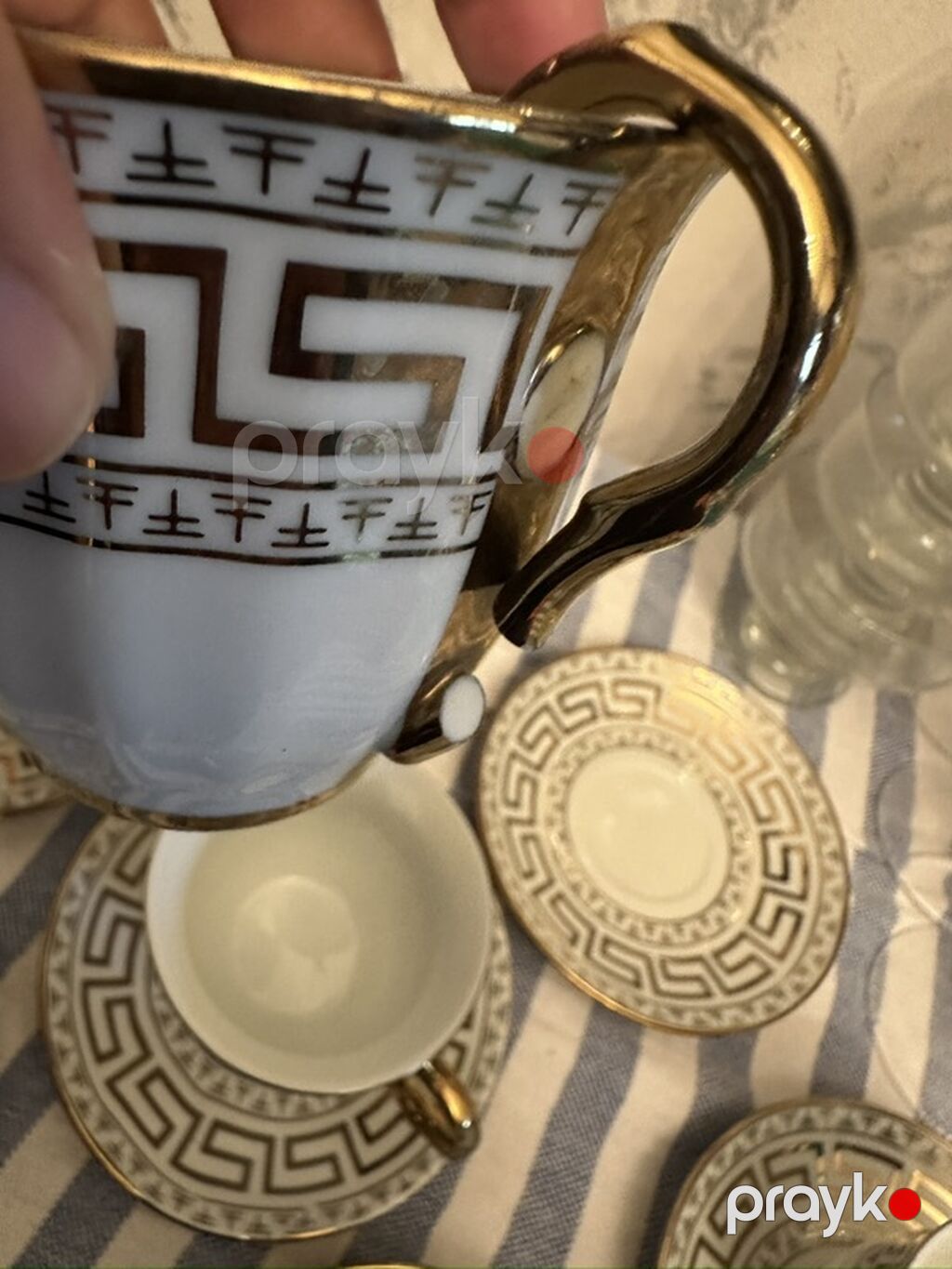 Çay dəsti, rəng - Ağ, Farfor, 6 nəfərlik — Süfrə qabı, Bakı (3)