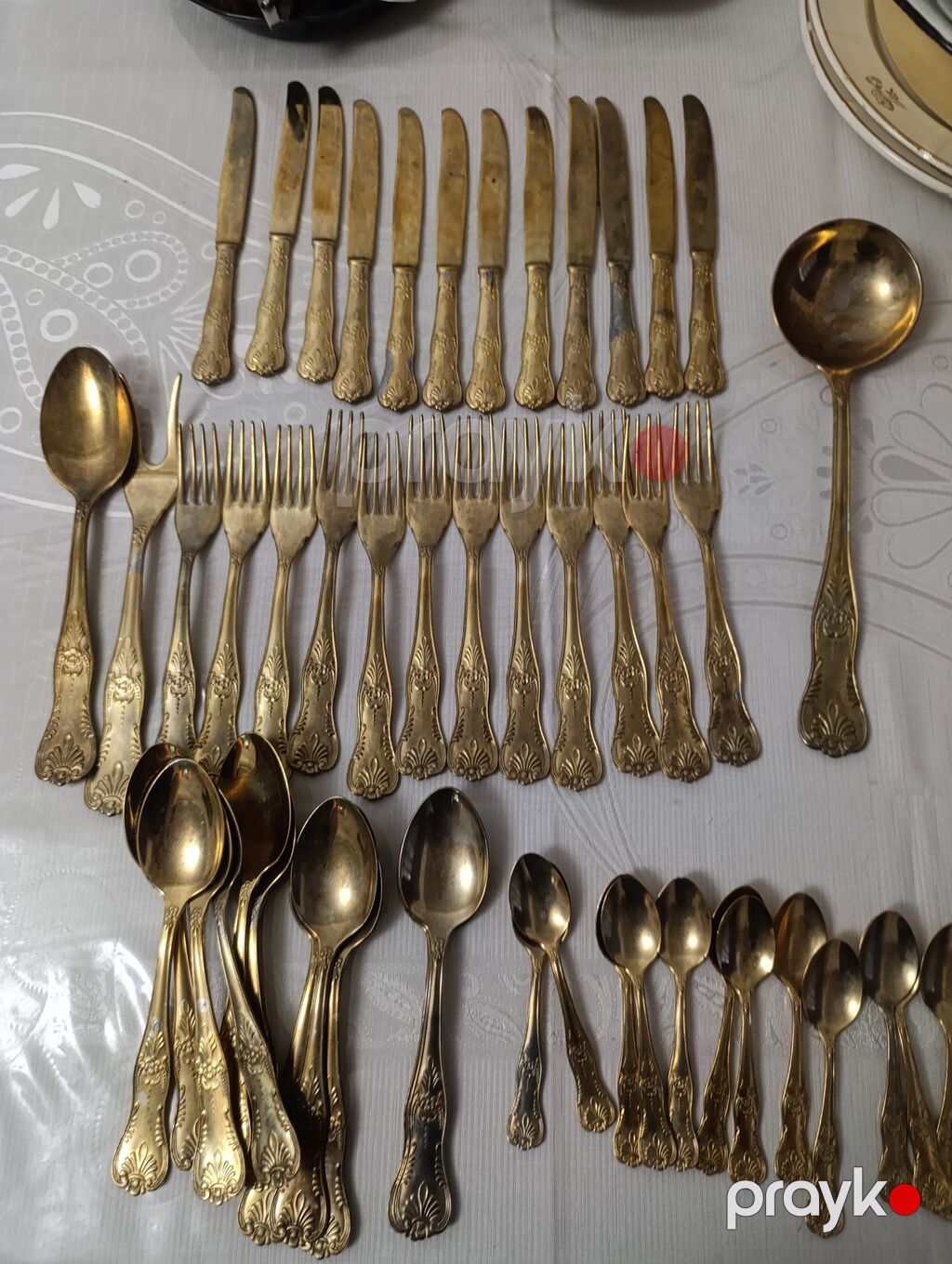 Qızılı rəngli süfrə dəsti – “Plated F-800” işarəli Tərkibi (təxmini — Qablar və mətbəx əşyaları, Bakı (2)