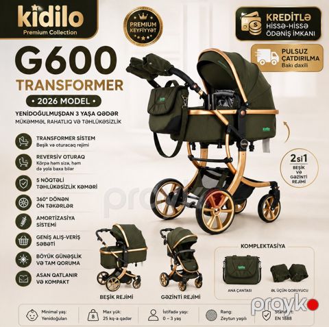 Transformer uşaq arabası Kidilo G600 — Bakı