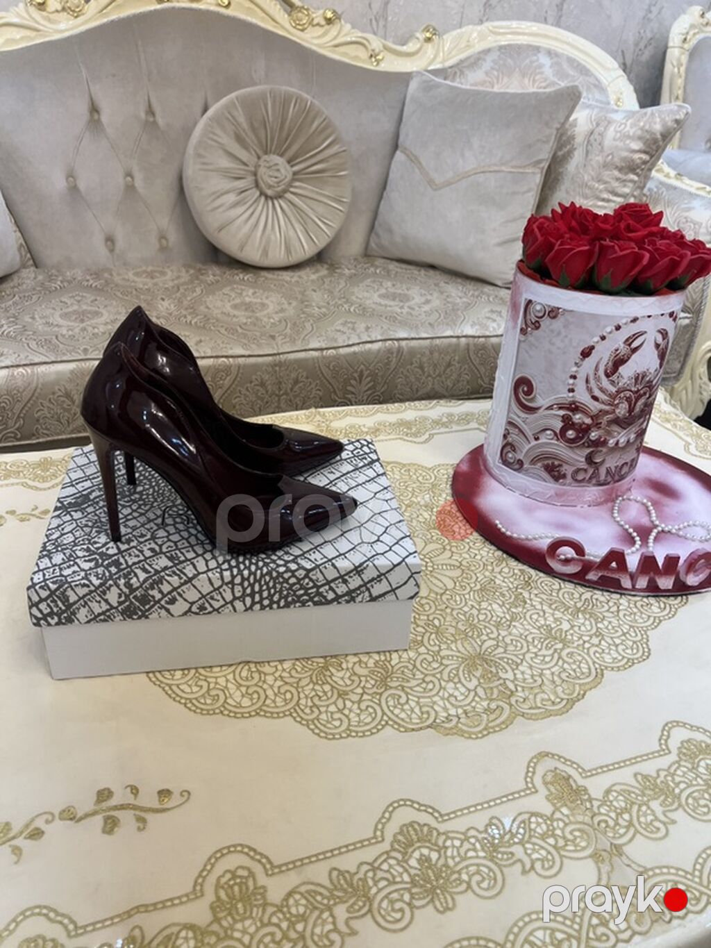 Versace qadın stilettosu - Model: Klassik şıq stiletto - Rəng: Tünd — Tufl, Bakı (5)