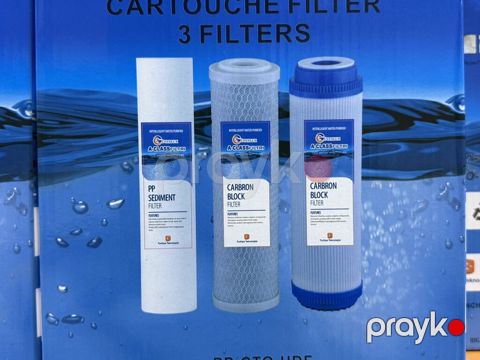 Güvenlux A-Class Filtri – 3-lü su təmizləyici kartric dəsti Paket — Bakı