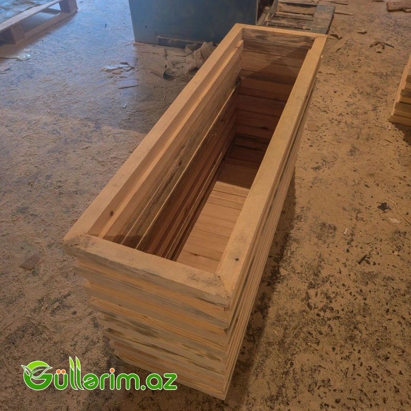 Taxta dibçək (Əl işi) 013 — Bağ dekorasiyası, Bakı (5)